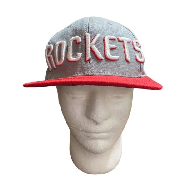 NBA Houston Rockets Hat Youth OSFM Gray and Red - Picture 1 of 6